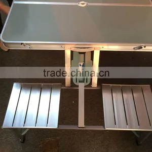 Wholesale Dispaly Aluminum Adjustable Folding Camping Table Set thumbnail-6