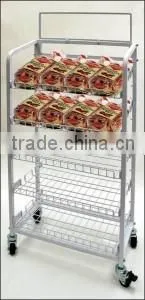 Icegreen Metal Wire Rolling Bakery Merchandiser Display Rack With Mobile Castors thumbnail-2