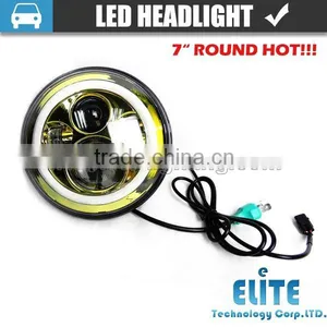 2015 Updated 7inch Round Led Headlight With DRL 12v 24v Led Motorcycle Headlight With E-Mark Certificate thumbnail-3