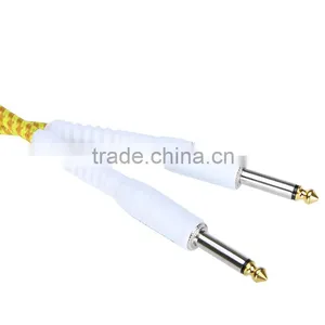 3M/10ft Yellow Cloth Braided Tweed Guitar Cable Cord thumbnail-2
