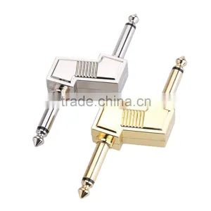 Z Type Audio Adaptors 6.35mm 1/4" Plug Connecting Jack Zinc Alloy Connector for Electric Effect Pedal thumbnail-2