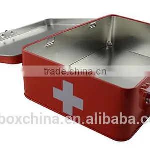 Recycled Custom Rectangular Plain Tin Lunch Box With Handle thumbnail-1