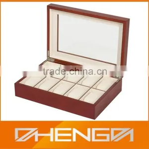Best Sell Custom Made Brown Piano Finish Wooden Watch Packaging Boxes (ZDS-F218) thumbnail-4