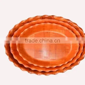 Bamboo and Wooden Fruit Plate With Water Ripples thumbnail-1
