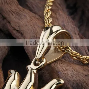 Simple Casting Design Fashion Unique Gold Sun Pendant thumbnail-3