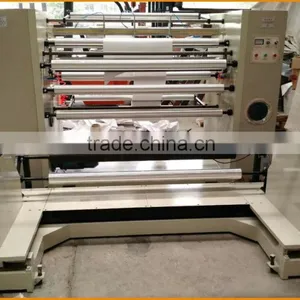 YDF-FQ Vertical Type Automatic Plastic PVC PET BOPP Film Paper Roll Slitting and Rewinding Machine With Flat Knife thumbnail-5