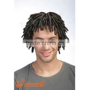 Party Wig, Plastic Dreadlock Braids Football Fans Wigs for Black Men thumbnail-1