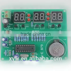DIY Kits AT89C2051 Electronic Clock Digital Tube LED Display Suite Electronic Module Parts and Components DC 9V - 12V thumbnail-1