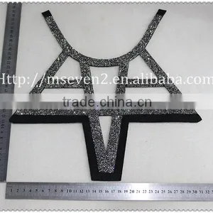 New Fashion Design Big Hot Fix Rhinestone Collar, Women Beaded Collar thumbnail-2