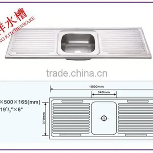 JZ-362 Kitchen Sink Made in China Stainless Steel Kitchen Sink thumbnail-1