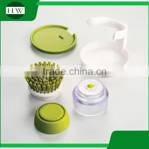 Mini Plastic Hand Bathroom Bowl Pot Dish Clean Cleaning Brush With Cleaner thumbnail-2