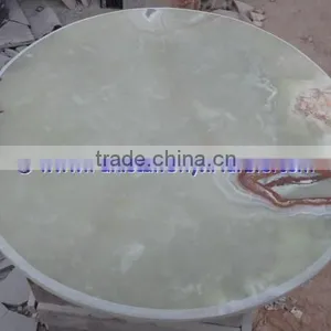 A GRADE LIGHT GREEN ONYX TABLE TOPS COLLECTION thumbnail-5