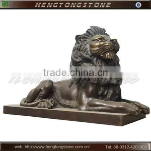 Large Outdoor Brass Lion Sculpture thumbnail-1