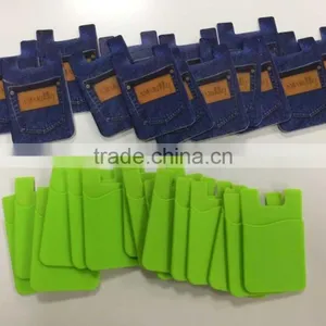 Hot Sale Cellphome Sticker Card Holder/silicone Adhesive Backed Card Holder thumbnail-1