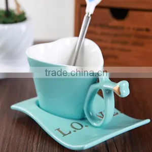 250ml Ceramic Mug With Special Handle Heart Shaped Coffee Mug thumbnail-3