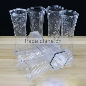 Home or Office Decoration Carving Glass Flower Vase Ornamental Vases thumbnail-6