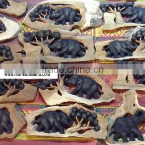 Wood Carved Elephant thumbnail-2
