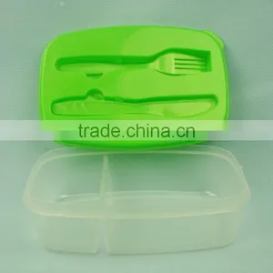 Plastic Lunch Box With Knife and Fork thumbnail-3