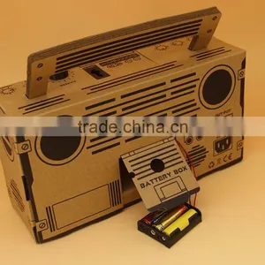 Creative DIY Foldable Loudspeaker Box Consist With Paper Materials, Funny Puzzle Loudspeaker, Classical Style LoudSpeaker Box thumbnail-2