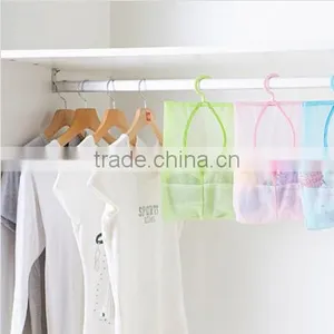 Wholesale Stock Small Order Hanging Convenient Classify Mesh Storage Bag thumbnail-1