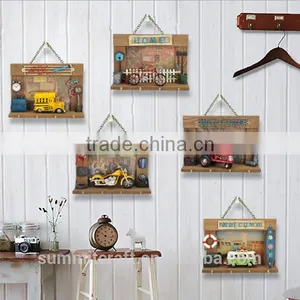 Metal Car Wall Decor Shabby Chic Wall Hanging Craft for Kids thumbnail-1