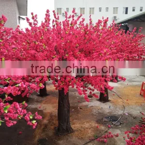 Peach Blossom Artificial Silk Flower Tree thumbnail-1