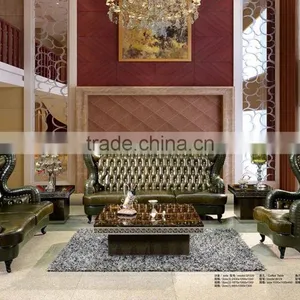 2014 Deluxe Hotel Cow Leather Sectional Sofa SF029 thumbnail-1