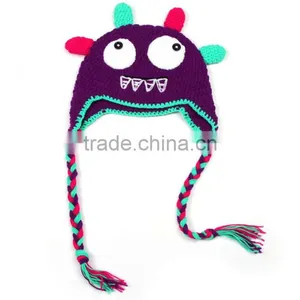 Cute Designs Winter Warm Cotton Children Baby Kids Crochet Hats Christmas Gift thumbnail-3
