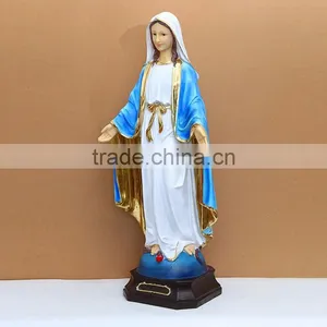Catholic Elegance Resin Virgin Mary Baby Jesus Statues thumbnail-4