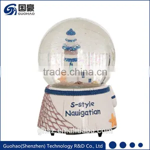 Lighthouse Water Snow Globe Ball thumbnail-1