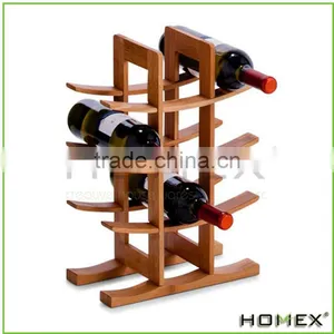For 12 Bottles Natural Bamboo Decorative Wine Bottle HoldersHomex-BSCI thumbnail-1