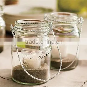 Mason Jar With Wire Handle thumbnail-1