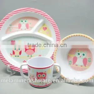 100% Melamine Kid Children Dinnerware Set thumbnail-1