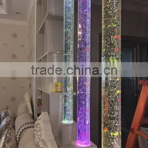 Wholesale Glass Pillars With Colorful Bubble for Partition thumbnail-1