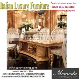 Momoda New Arrival Luxury Dining Table Royal Dining Room Italian Furniture Customized Furniture Supplier China thumbnail-1