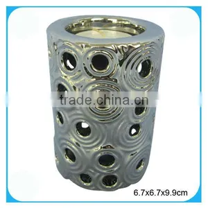 Pierced Decorative Ceramic Candle Holder thumbnail-1