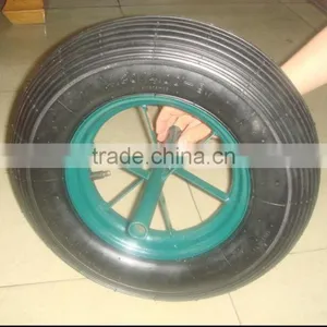 Wheel Barrow Wheel 14x4 Rubber Wheel 4.00-8 With Steel Rim thumbnail-5