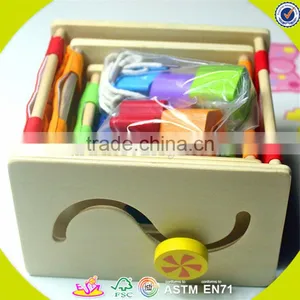 Wholesale Funny Kids Wooden Stacking Cup Blocks Toy Hot Sale Beautiful Baby Wooden Stacking Cup Blocks Toy W13D089 thumbnail-4