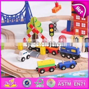 2017 Top Fashion Funny Children Activity Toys Wooden Train Tracks Toys W04C066 thumbnail-4