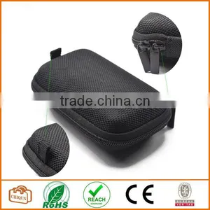 Black Color Rectangle Shaped Hard Earphone Headset EVA Case for MP3/MP4 Bluetooth Earphone Earbuds With Mesh Pocket thumbnail-1