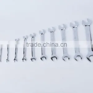 10 Pcs Mirror Surface Double End Wrench Set,ANSI Double Open End Wrench Set,metric CR-V Anti-rust Double Open End Wrench Set thumbnail-5