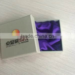 Custom White Delicate Jewelry Hardcover Gift Custom Box for Bracelet Satin Inside thumbnail-1