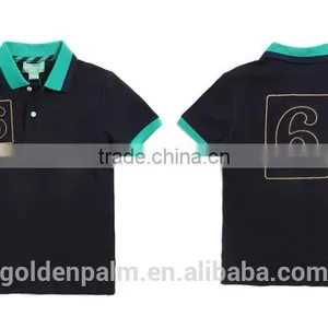 100% Cotton Applique School Uniform Polo Shirt for Children thumbnail-2