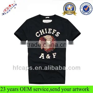 Black Cotton Men's Custom T Shirt Printing thumbnail-1