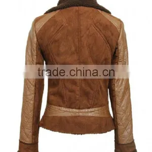 2018 Fashion Woman Fake Fur Jackethigh Quality Garment Manufacturer Fashion Fake Leather Jacket OEM Factory thumbnail-2