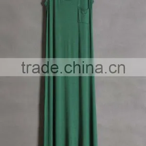 Hot Sale Casual Long Maxi Dress With A Small Pocket In Guangzhou thumbnail-1