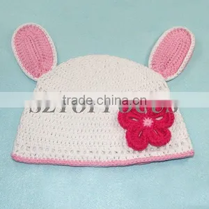 FREE CROCHET KNITTED BABY HATS WITH EARS thumbnail-1