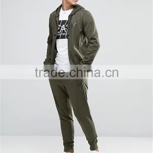Plain Olive Green Men Skinny Fit Workout Joggers With Pocket Side Men Gym Sweatpants thumbnail-5