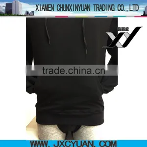 Wholesale Man Cotton Black Hoodie Pullover thumbnail-4