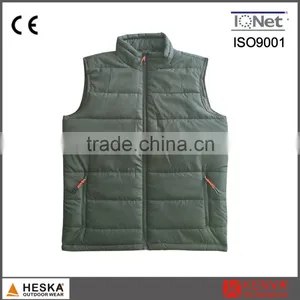 Polyester Taffeta Linling Lightweight Mens Winter Warm Quilted Vest thumbnail-1